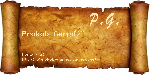 Prokob Gergő névjegykártya