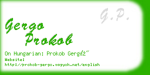 gergo prokob business card